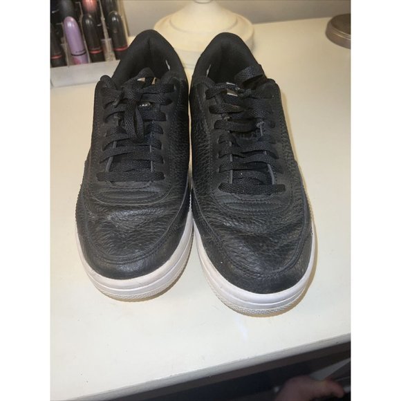 Nike Wmns Court Vintage PRM Wmns Size 7.5 Shoes CW1067-002 Black White Orange - Picture 7 of 9